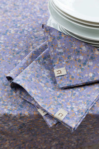 【RIFO】イタリア・アップサイクル | DOUBLE-PACK RECYCLED COTTON NAPKINS MARBLE - Viola Ametista