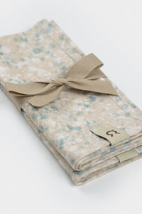 【RIFO】イタリア・アップサイクル | DOUBLE-PACK RECYCLED COTTON NAPKINS MARBLE - Beige Travertino