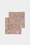 【RIFO】イタリア・アップサイクル | DOUBLE-PACK RECYCLED COTTON NAPKINS MARBLE - Marrone Santa Fiora