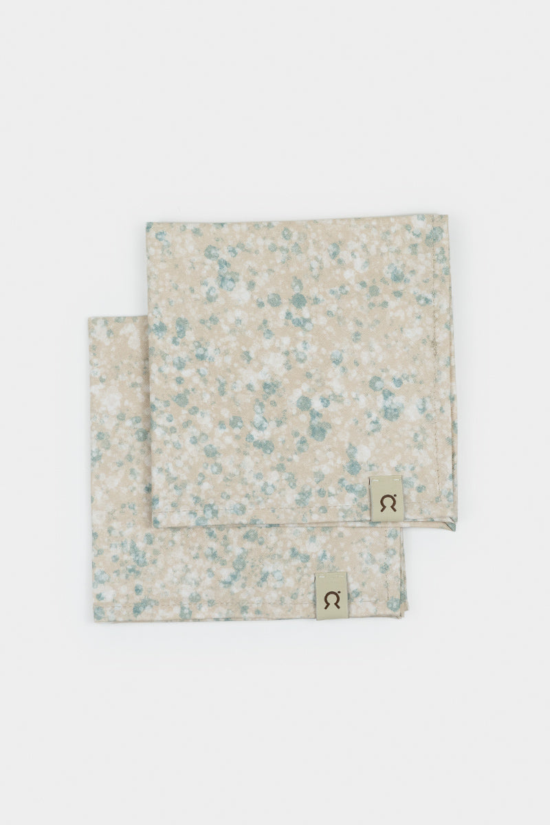 【RIFO】イタリア・アップサイクル | DOUBLE-PACK RECYCLED COTTON NAPKINS MARBLE - Beige Travertino