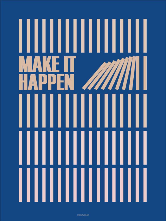 【ViSSEVASSE】インテリアポスター | Make it Happen - Blue - poster