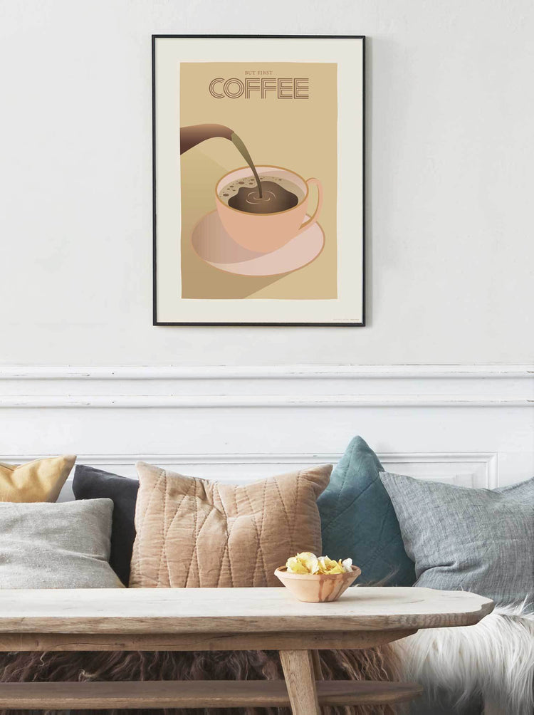 【ViSSEVASSE】インテリアポスター | BUT FIRST COFFEE - その前にコーヒーを